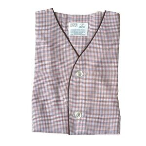 Vintage BVD Flame‑Resistant Permanent‑Press Pajamas Boys Size 8 Red/Blue Plaid